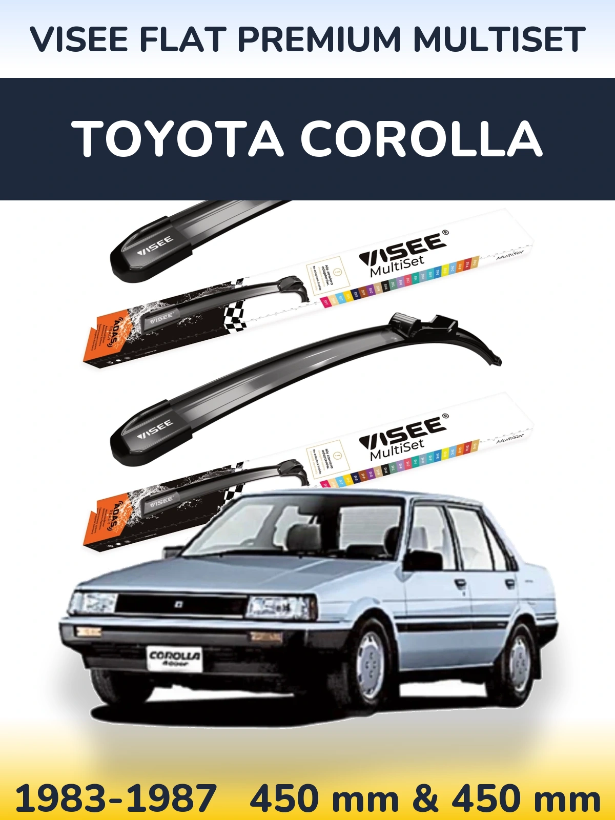 Ștergătoare VISEE FLAT PREMIUM MultiSet pentru Toyota Corolla