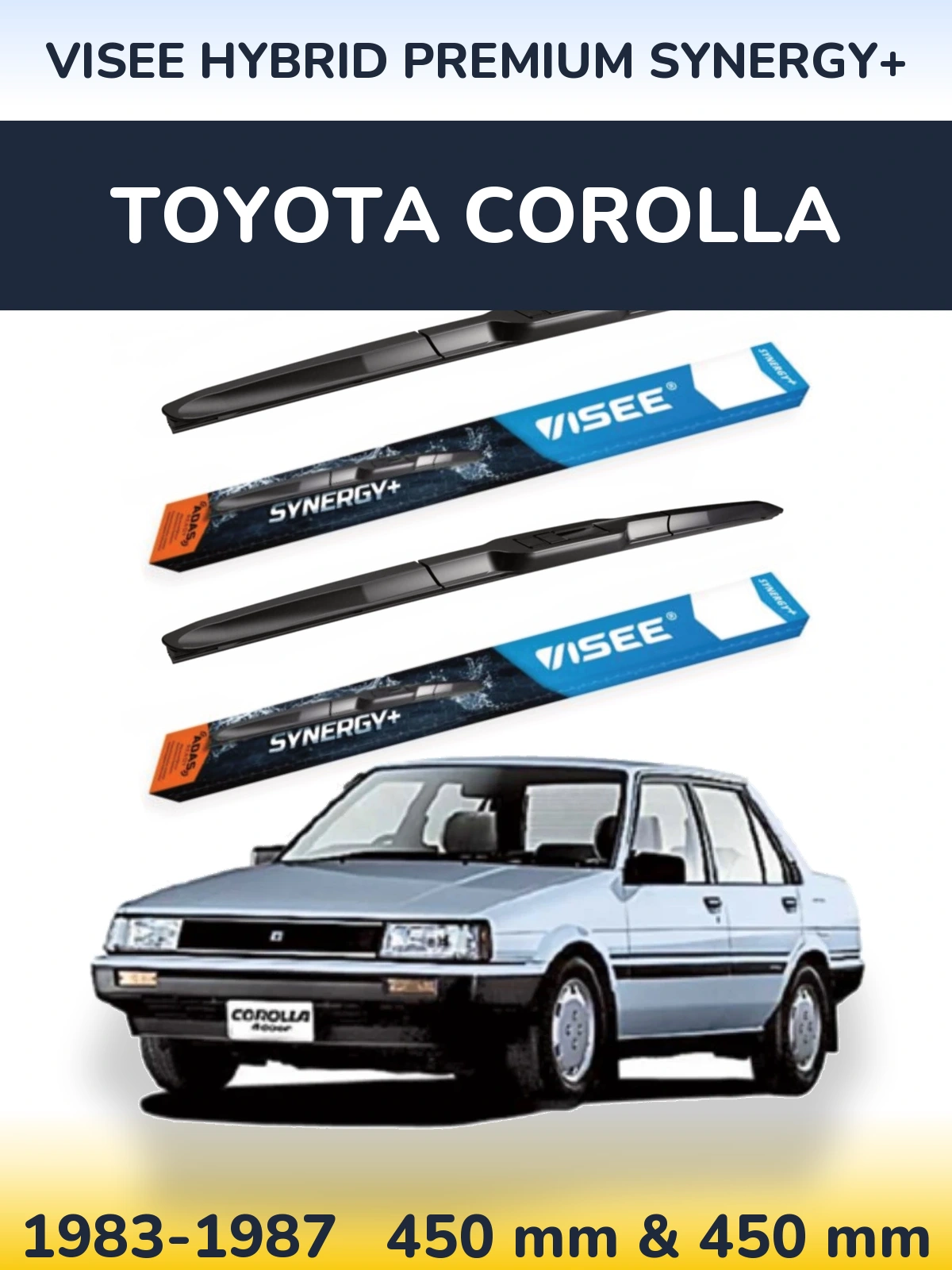 Ștergătoare VISEE HYBRID PREMIUM SYNERGY+ pentru Toyota Corolla