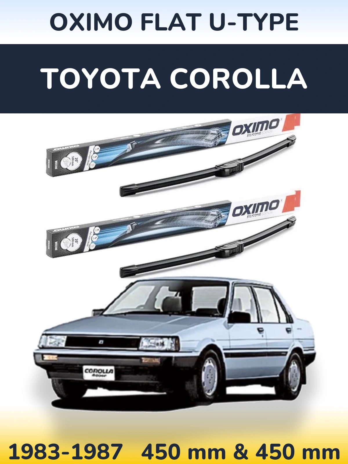 Ștergătoare Oximo Flat U-type pentru Toyota Corolla