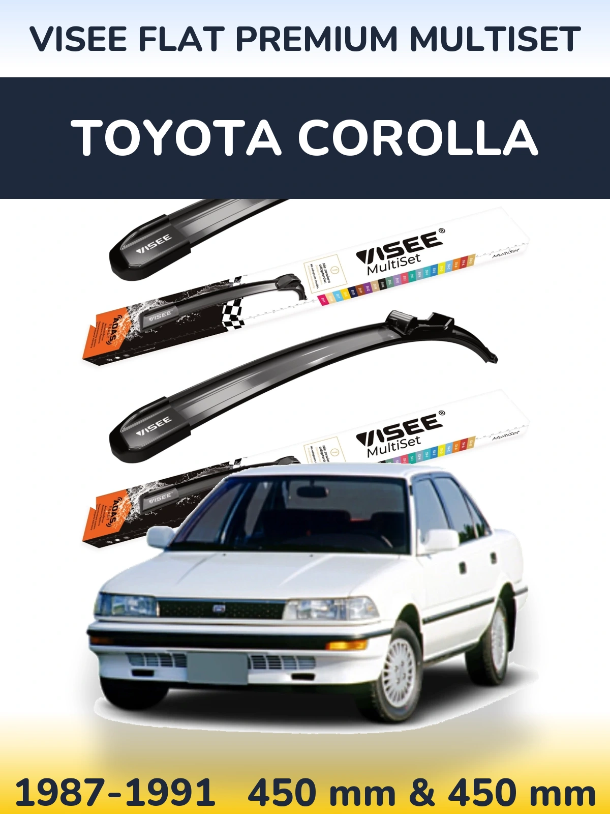 Ștergătoare VISEE FLAT PREMIUM MultiSet pentru Toyota Corolla