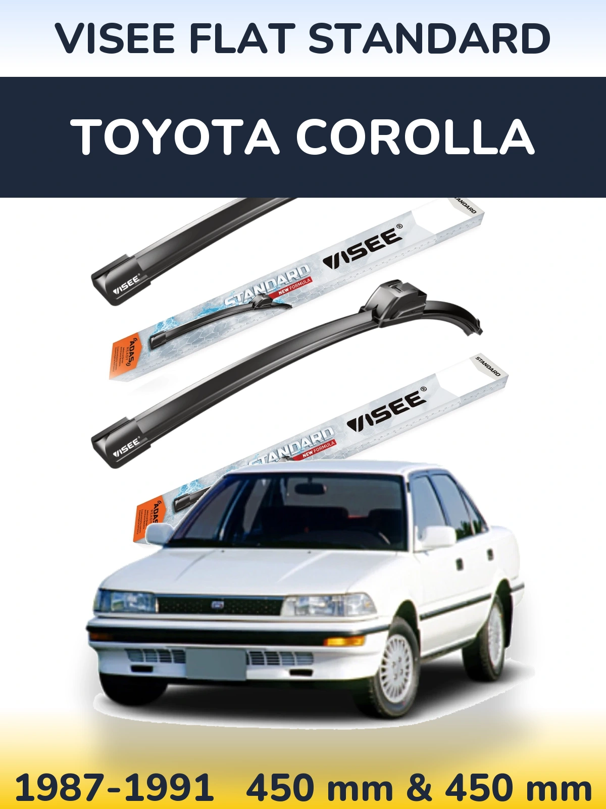Ștergătoare VISEE FLAT STANDARD pentru Toyota Corolla