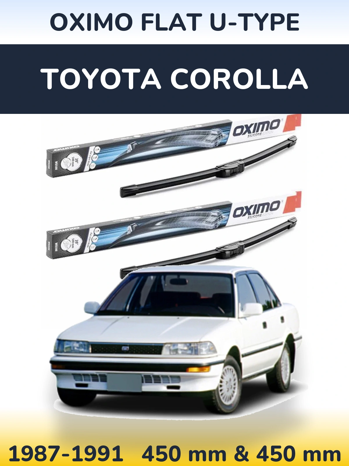 Ștergătoare Oximo Flat U-type pentru Toyota Corolla