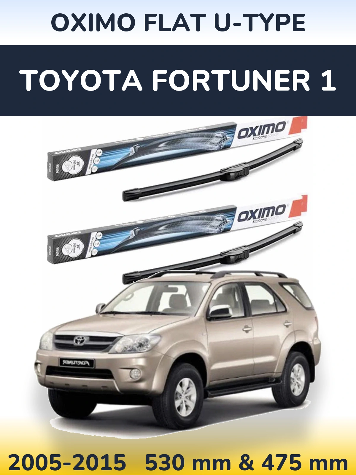 Ștergătoare Oximo Flat U-type pentru Toyota Fortuner 1