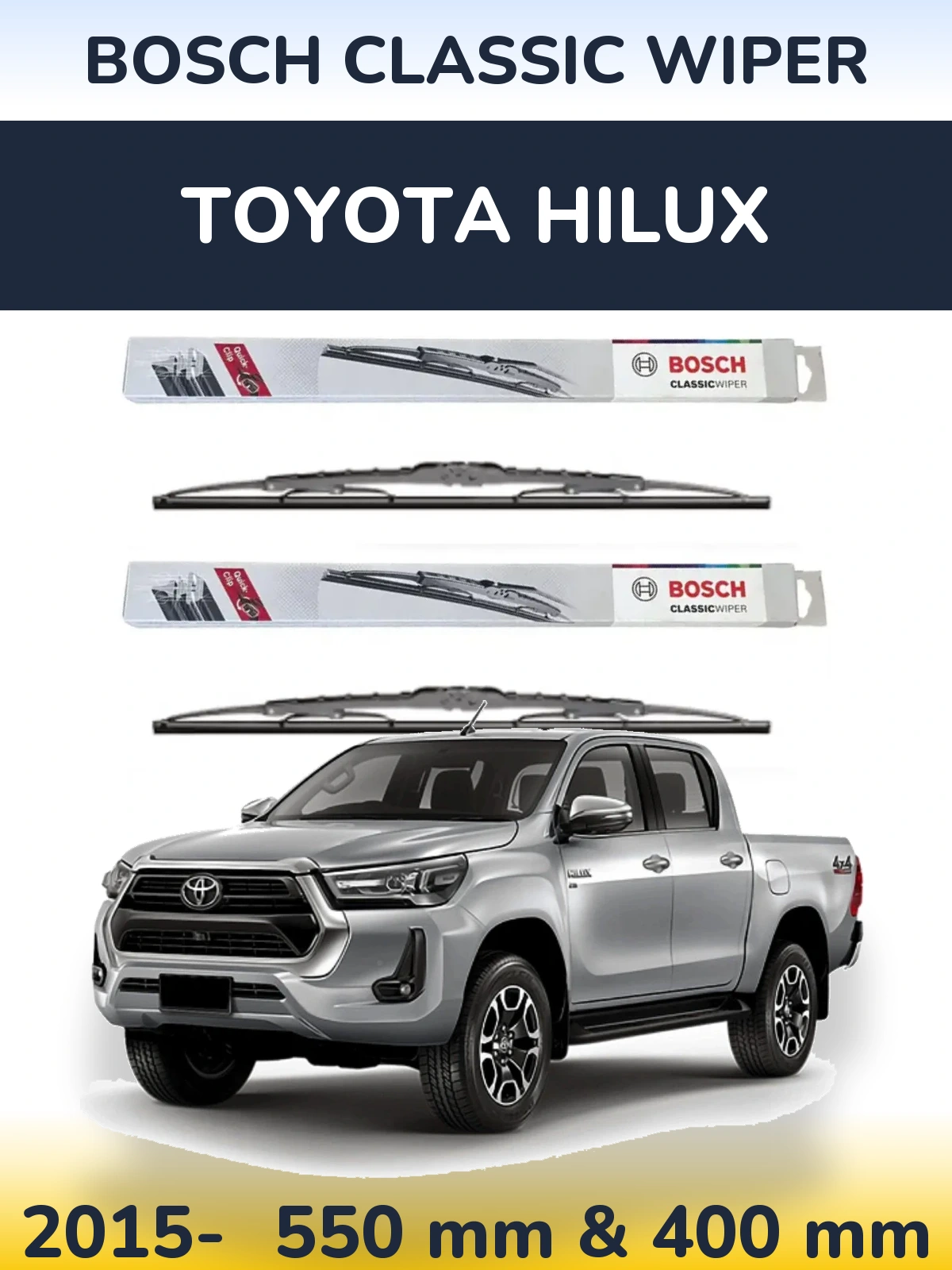 Ștergătoare BOSCH Classic Wiper pentru Toyota Hilux