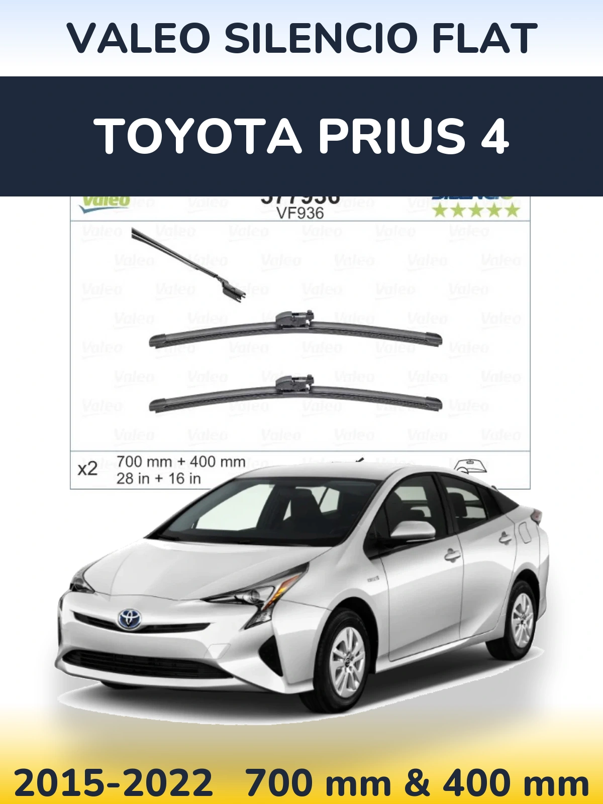 Ștergătoare Valeo Silencio Flat pentru Toyota Prius 4