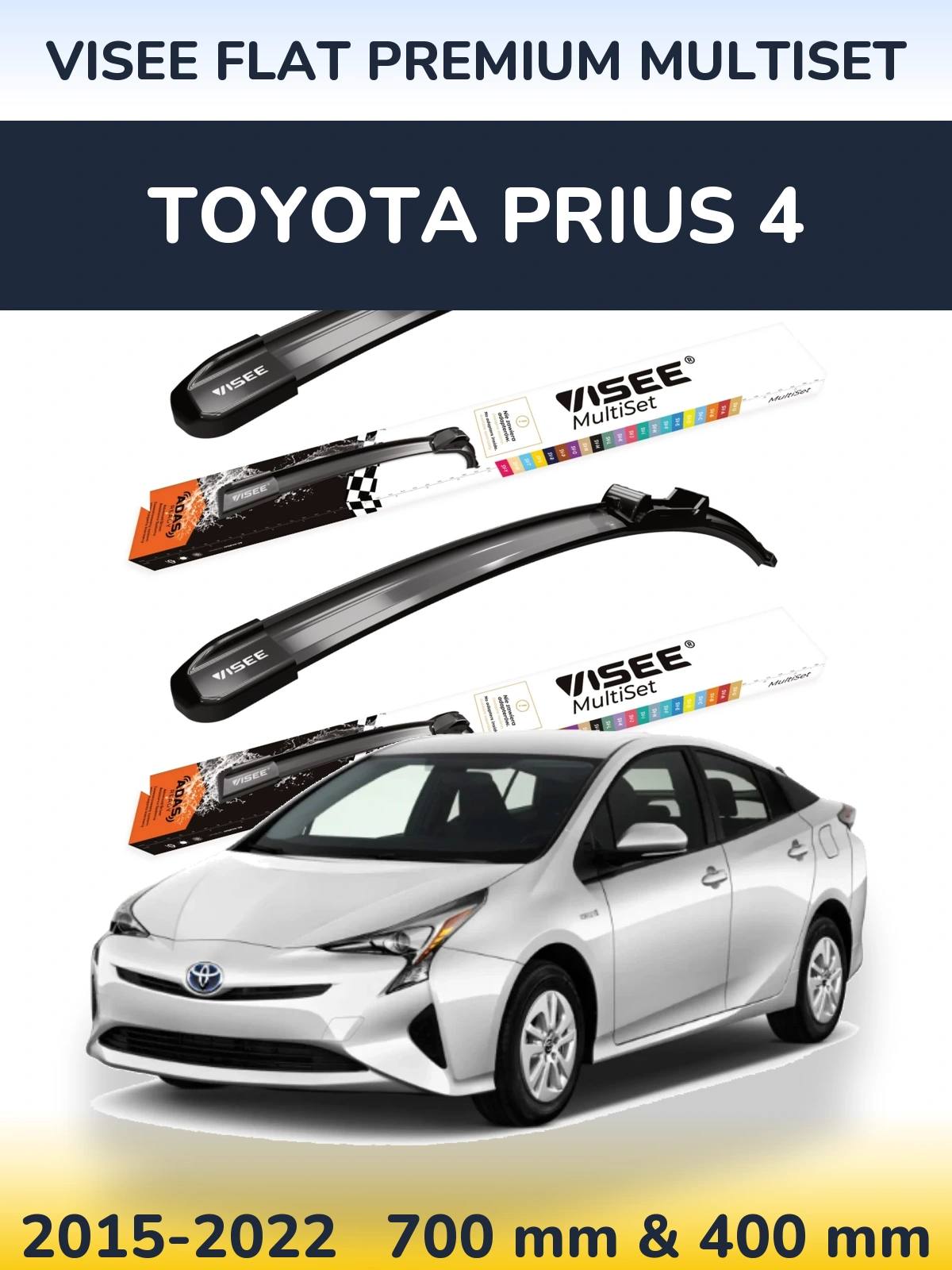 Ștergătoare VISEE FLAT PREMIUM MultiSet pentru Toyota Prius 4