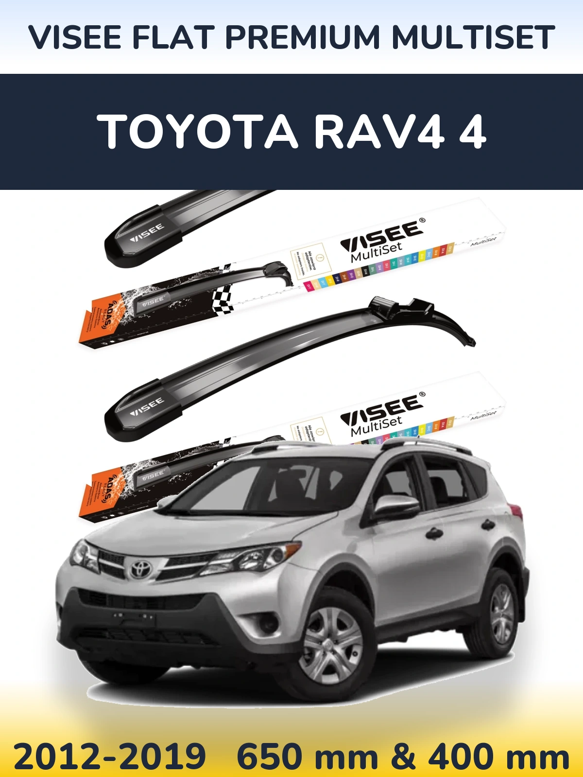 Ștergătoare VISEE FLAT PREMIUM MultiSet pentru Toyota RAV4 4
