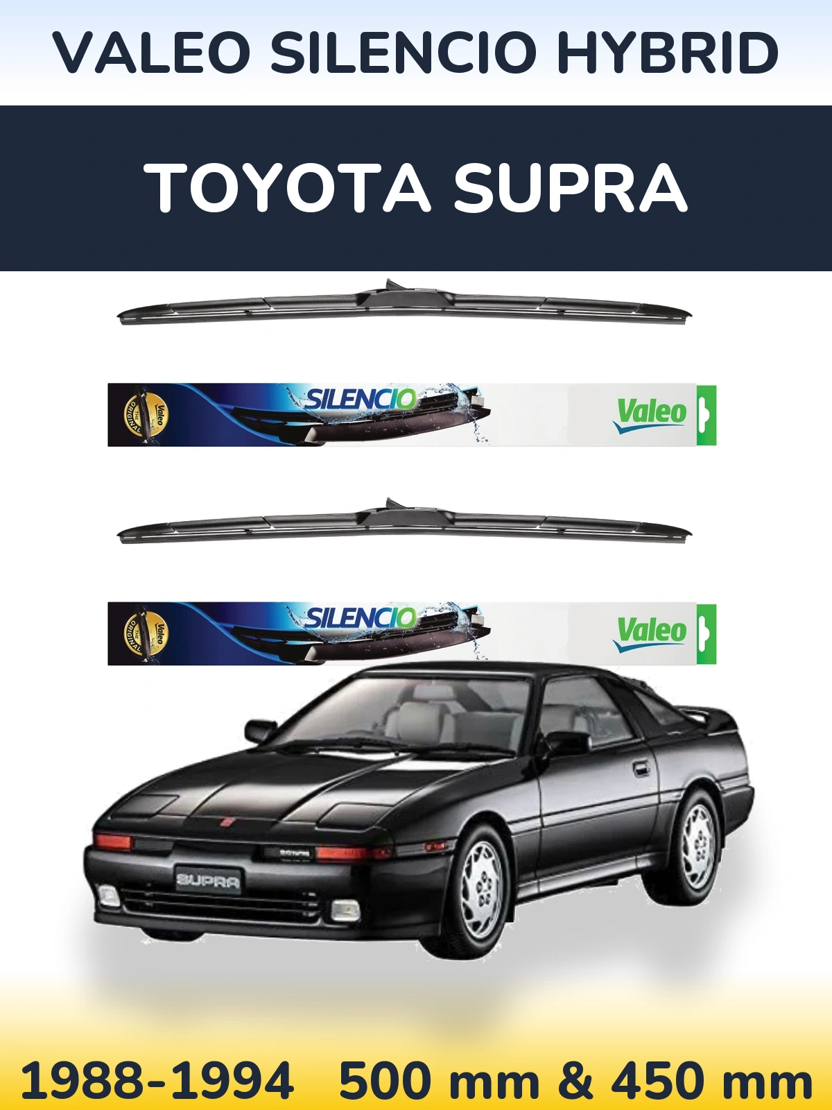 Ștergătoare Valeo Silencio Hybrid pentru Toyota Supra