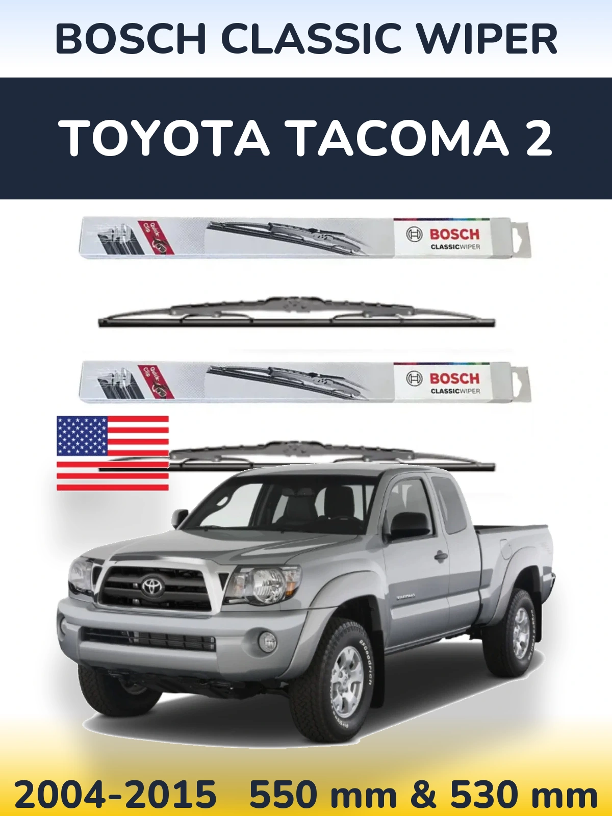 Ștergătoare BOSCH Classic Wiper pentru Toyota Tacoma 2