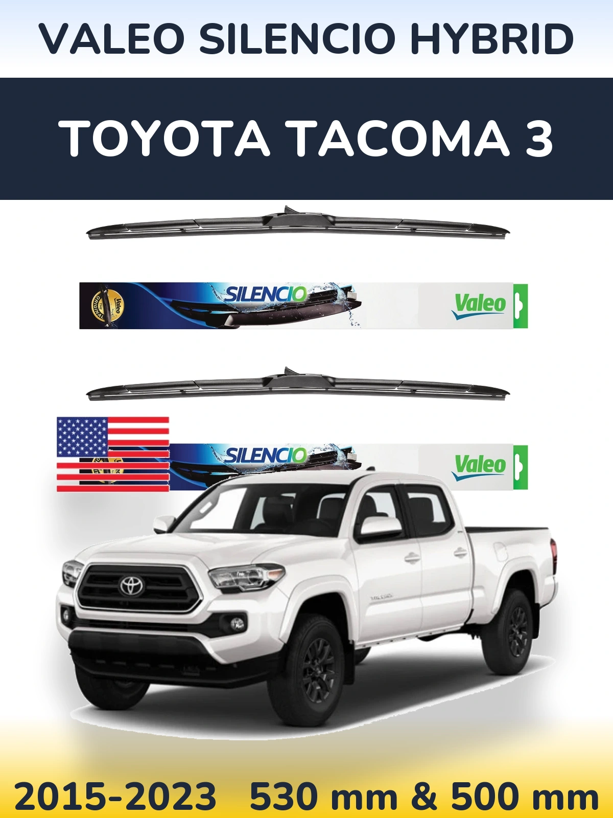 Ștergătoare Valeo Silencio Hybrid pentru Toyota Tacoma 3