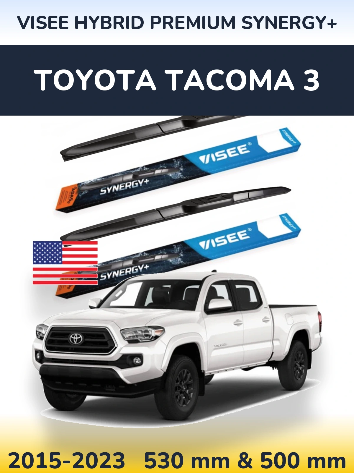 Ștergătoare VISEE HYBRID PREMIUM SYNERGY+ pentru Toyota Tacoma 3