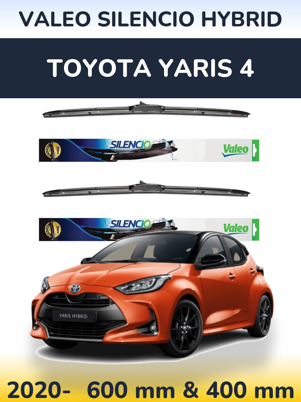 Ștergătoare Valeo Silencio Hybrid pentru Toyota Yaris 4