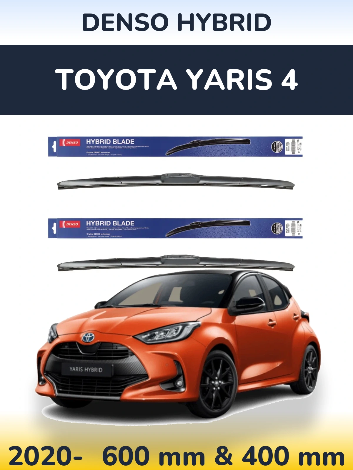 Ștergătoare Denso Hybrid pentru Toyota Yaris 4