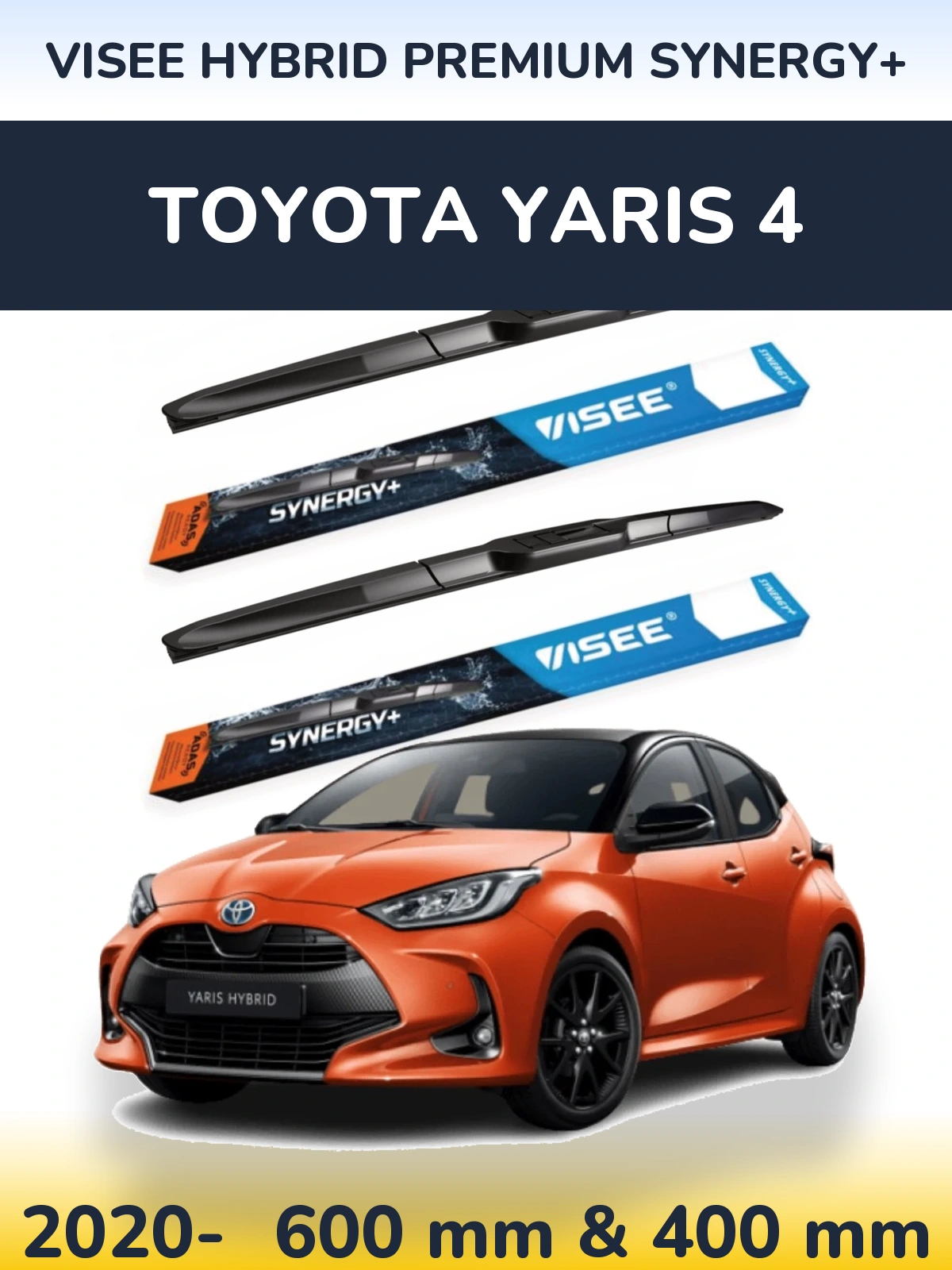 Ștergătoare VISEE HYBRID PREMIUM SYNERGY+ pentru Toyota Yaris 4
