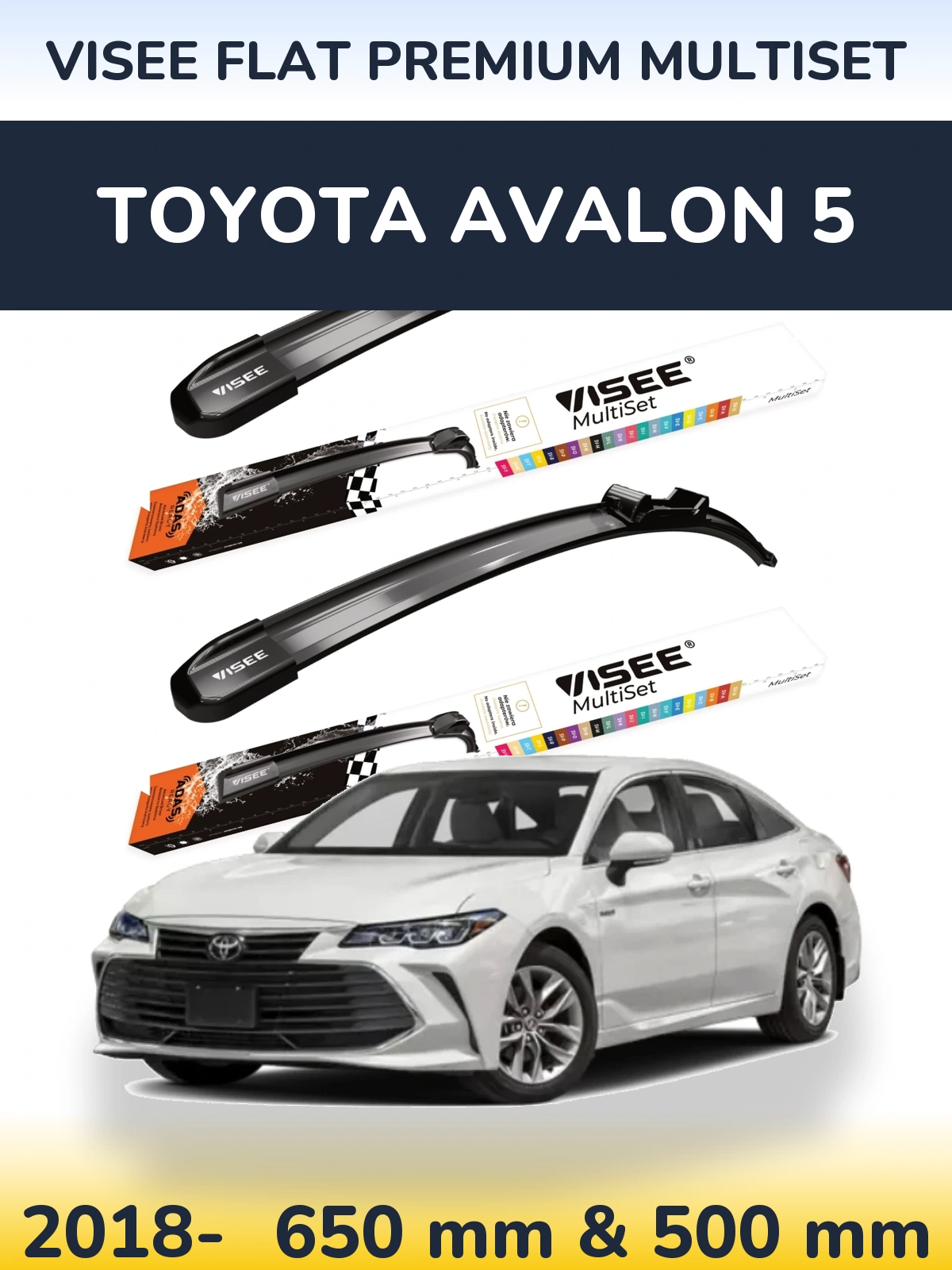 Ștergătoare VISEE FLAT PREMIUM MultiSet pentru Toyota Avalon 5