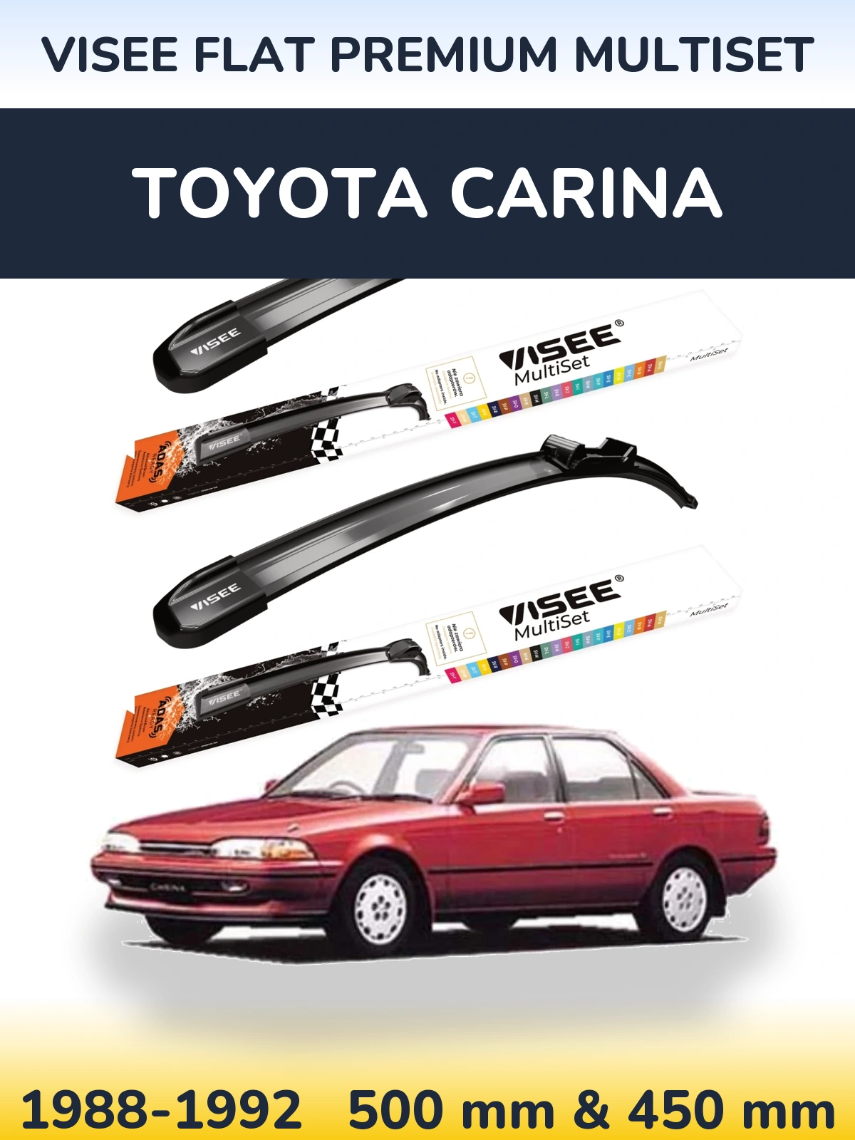 Ștergătoare VISEE FLAT PREMIUM MultiSet pentru Toyota Carina