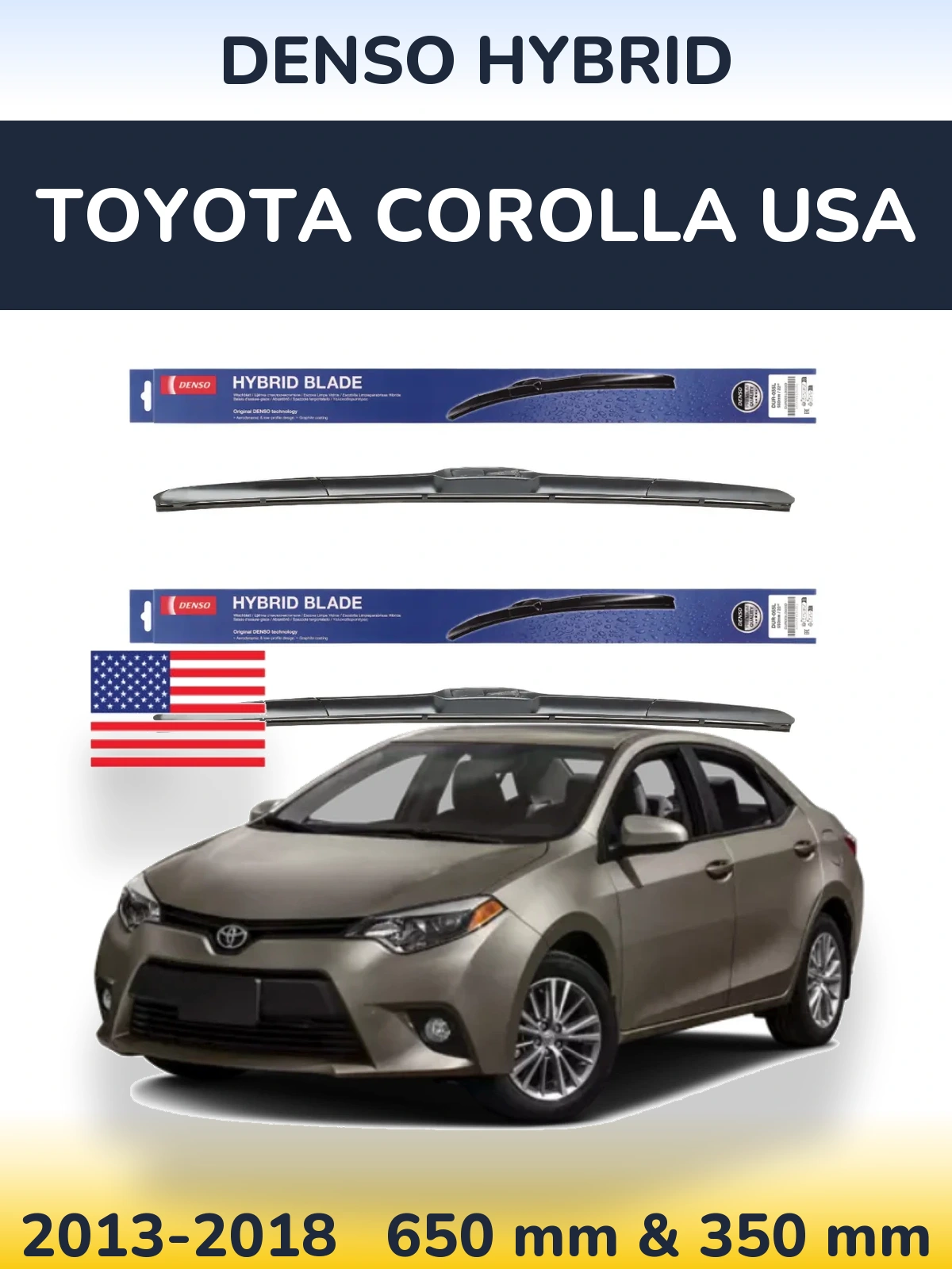 Ștergătoare Denso Hybrid pentru Toyota Corolla USA