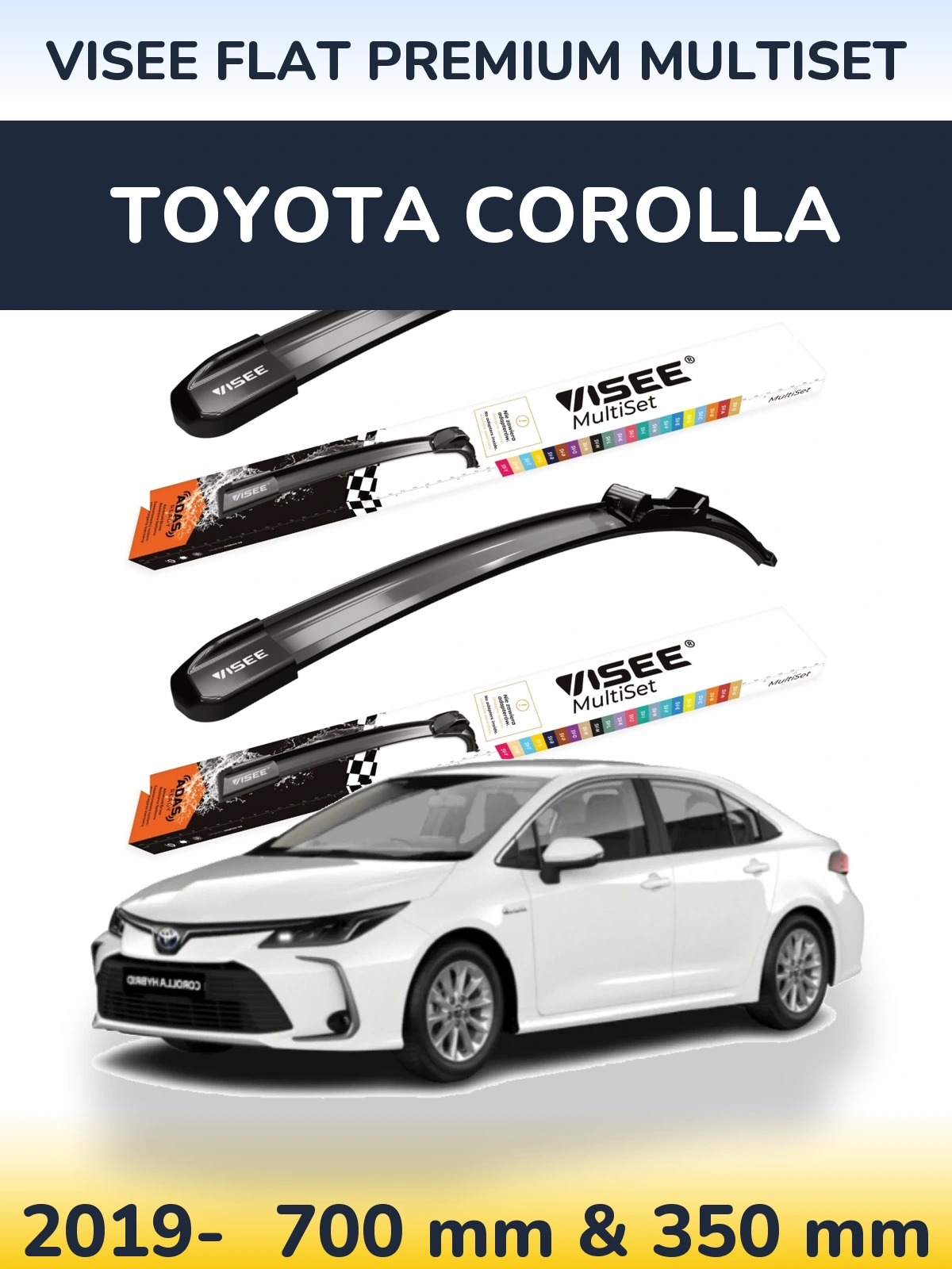 Ștergătoare VISEE FLAT PREMIUM MultiSet pentru Toyota Corolla