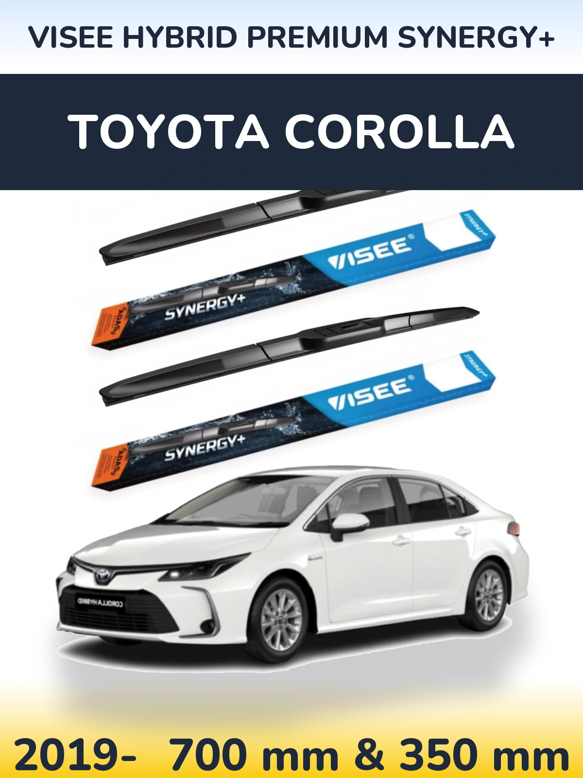 Ștergătoare VISEE HYBRID PREMIUM SYNERGY+ pentru Toyota Corolla