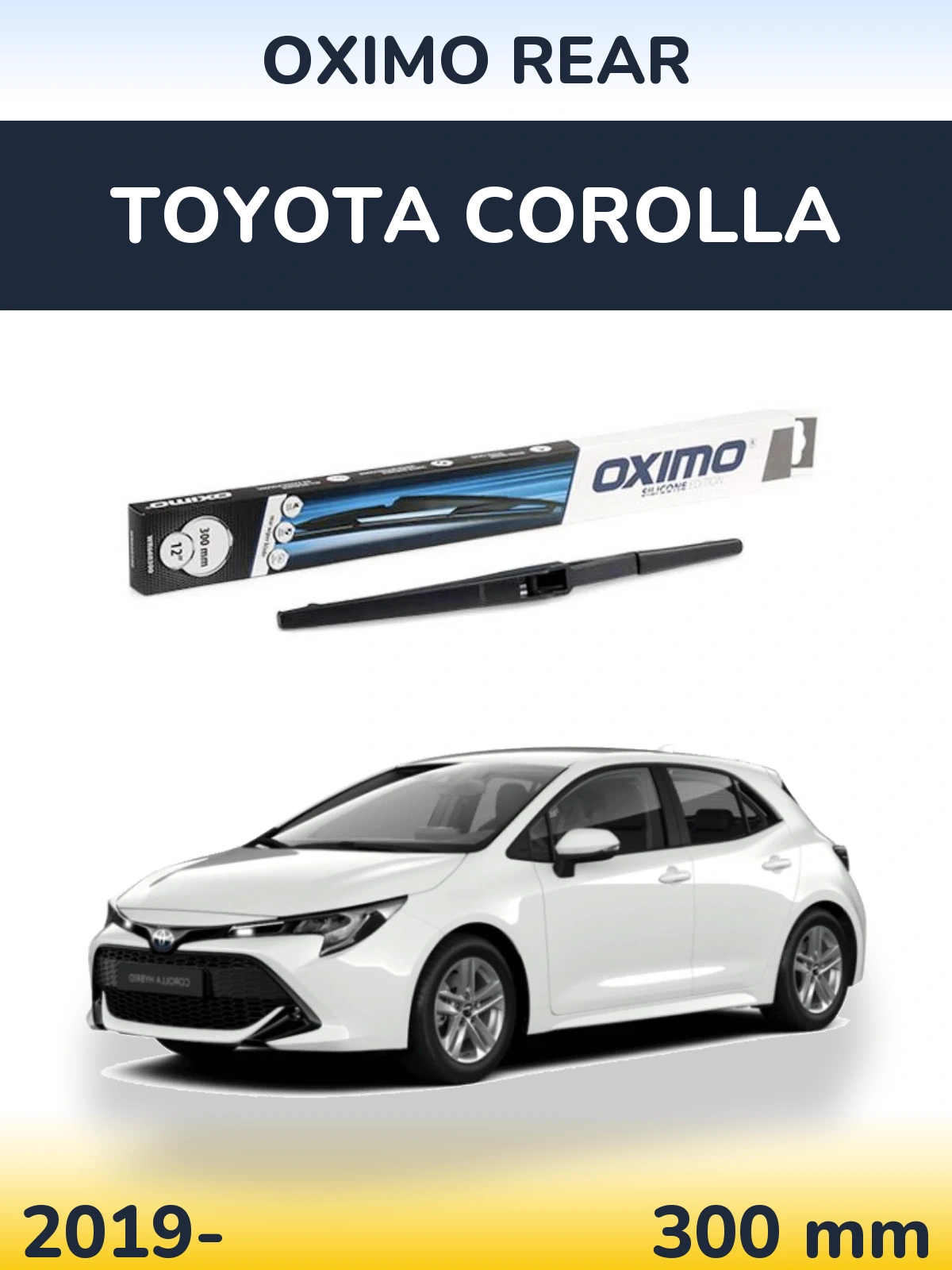 Задний дворник Oximo Rear 300 мм для Toyota Corolla 2019-2026