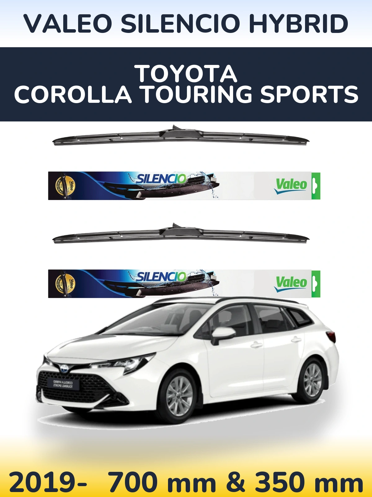 Ștergătoare Valeo Silencio Hybrid pentru Toyota Corolla Touring Sports