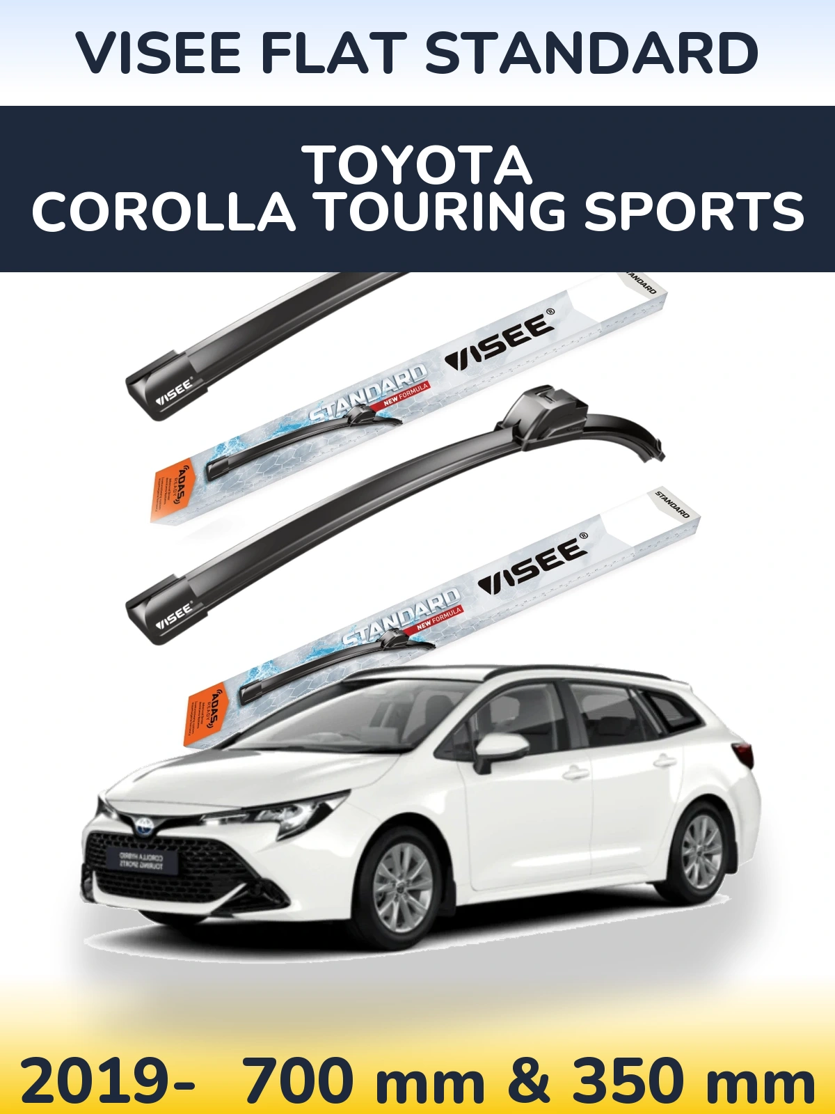 Ștergătoare VISEE FLAT STANDARD pentru Toyota Corolla Touring Sports