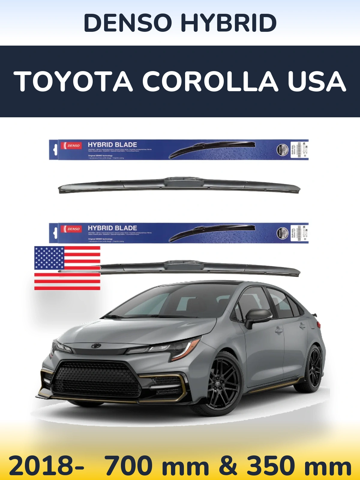 Ștergătoare Denso Hybrid pentru Toyota Corolla USA