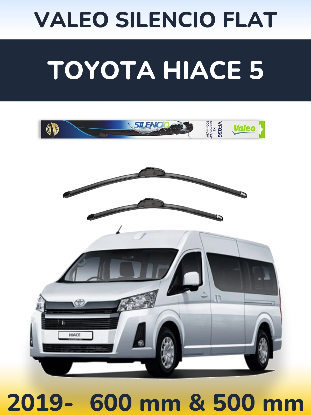 Ștergătoare Valeo Silencio Flat pentru Toyota Hiace 5