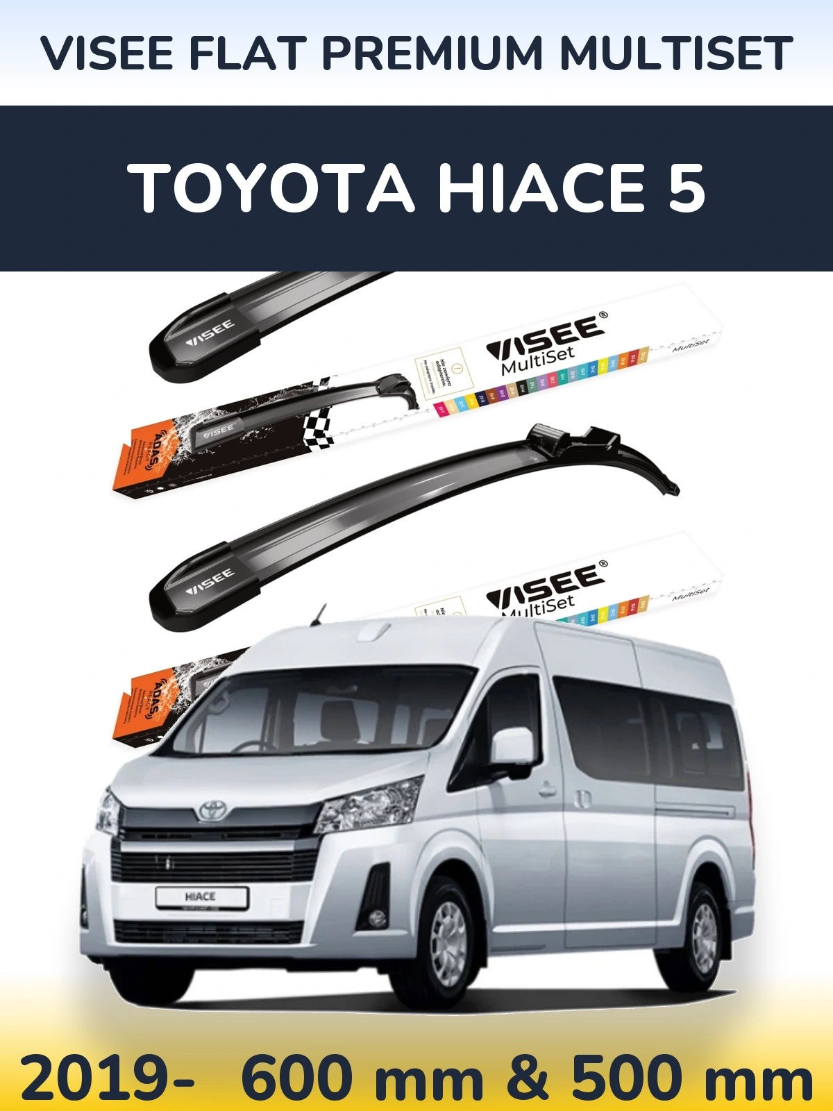 Ștergătoare VISEE FLAT PREMIUM MultiSet pentru Toyota Hiace 5