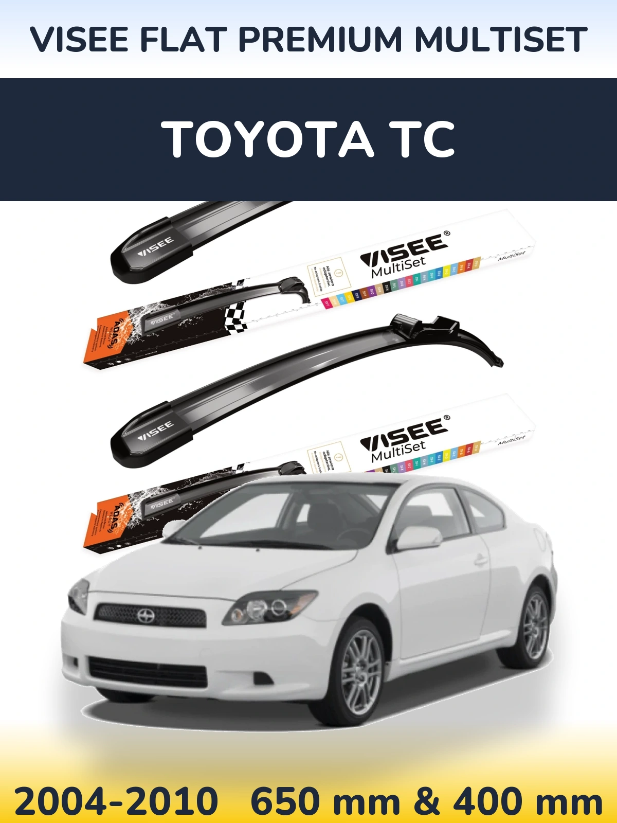 Ștergătoare VISEE FLAT PREMIUM MultiSet pentru Toyota tC