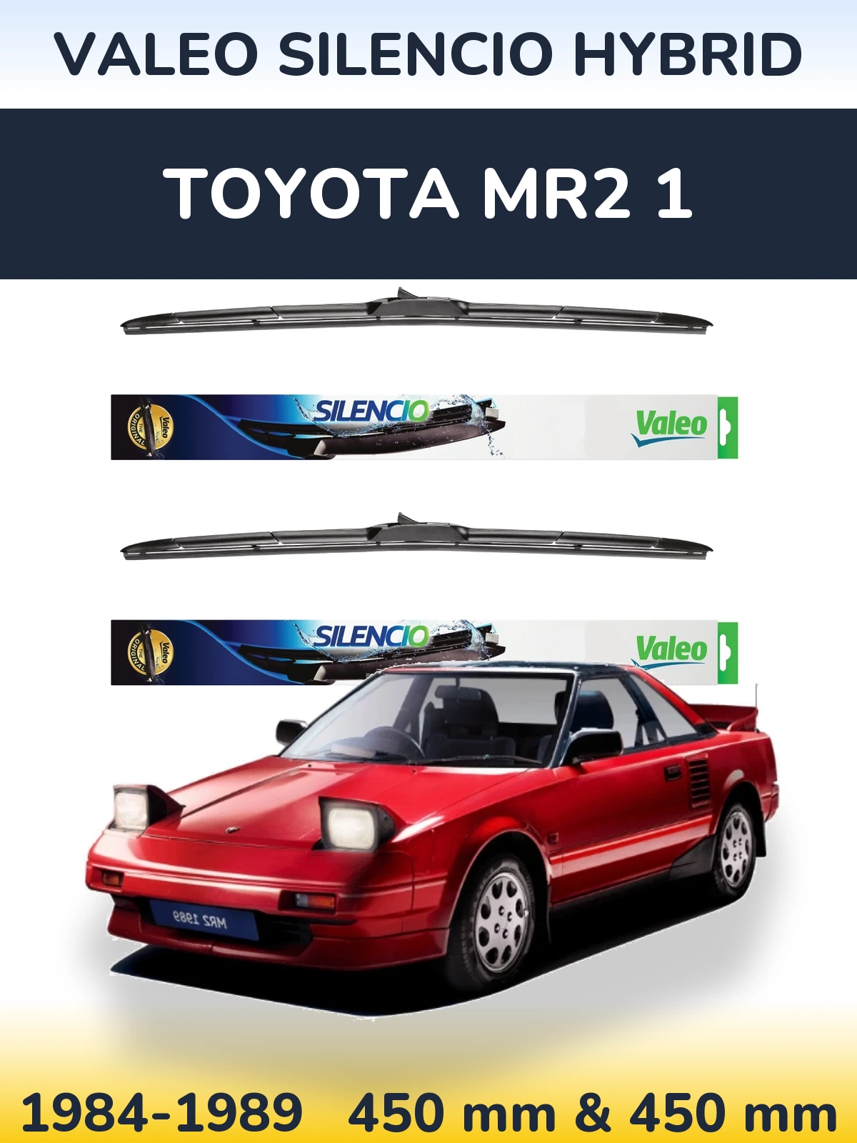 Ștergătoare Valeo Silencio Hybrid pentru Toyota MR2 1