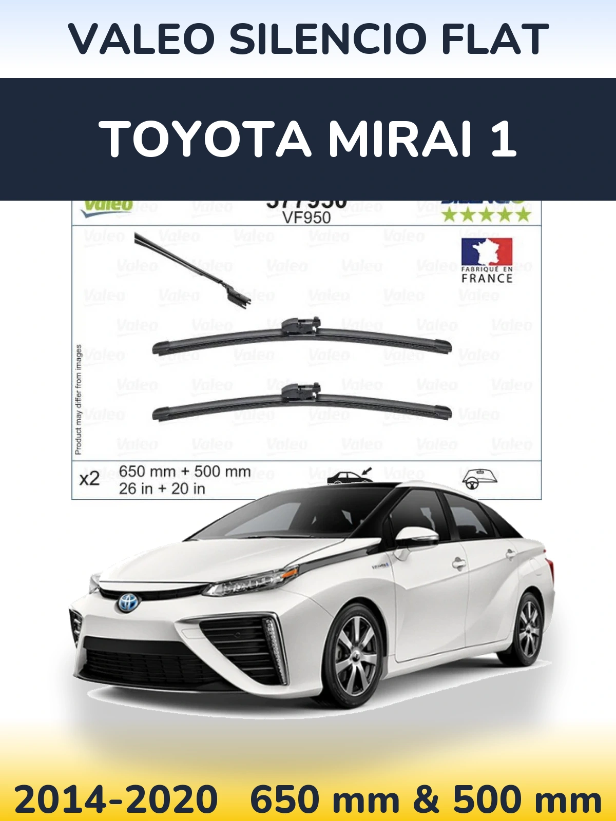 Ștergătoare Valeo Silencio Flat pentru Toyota Mirai 1