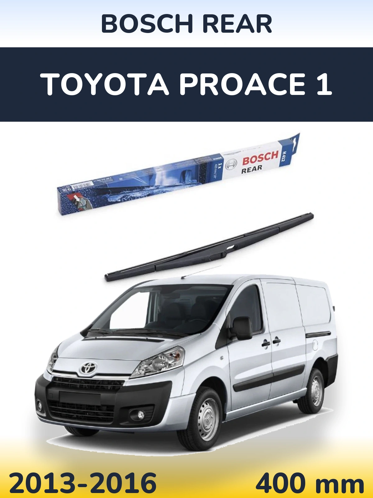 Rear wiper blade BOSCH Rear 400 mm for Toyota ProAce 1 2013-2016