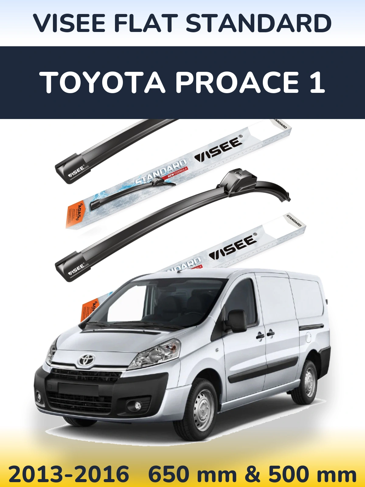 Ștergătoare VISEE FLAT STANDARD pentru Toyota ProAce 1
