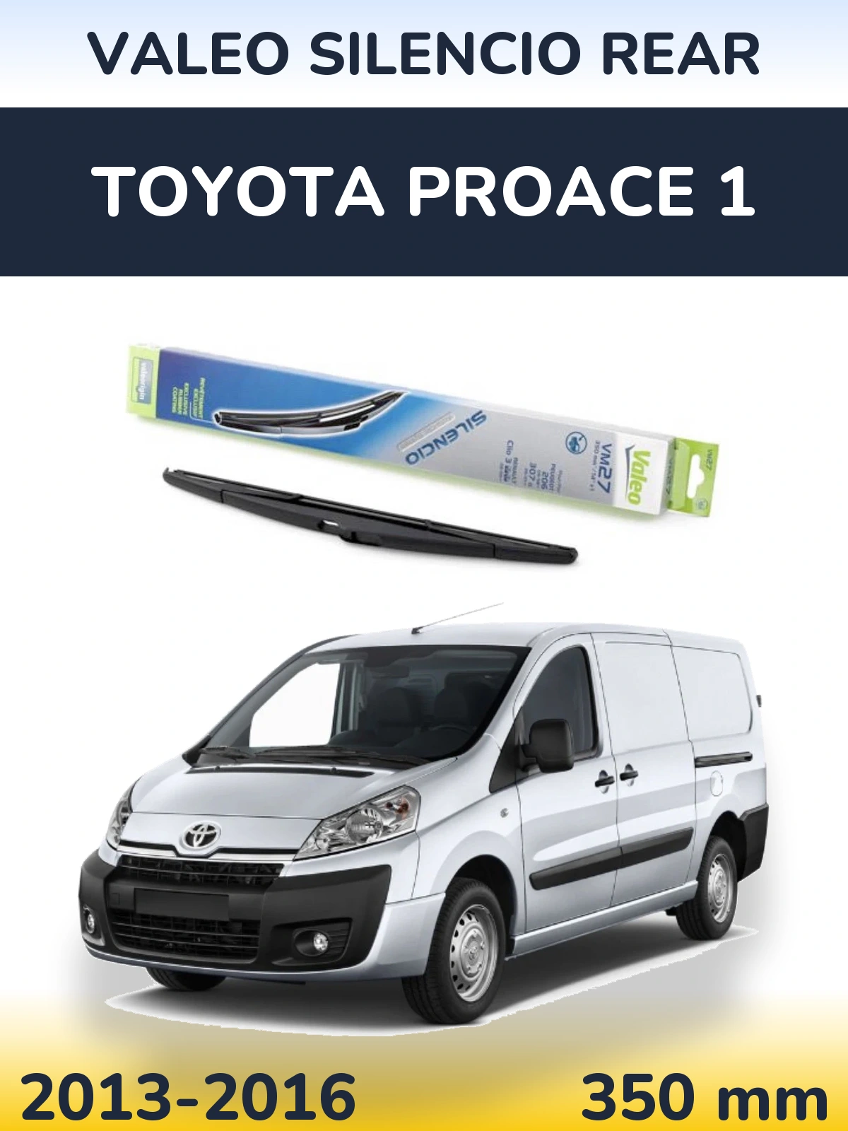 Rear wiper blade Valeo Silencio Rear 350 mm for Toyota ProAce 1 2013-2016