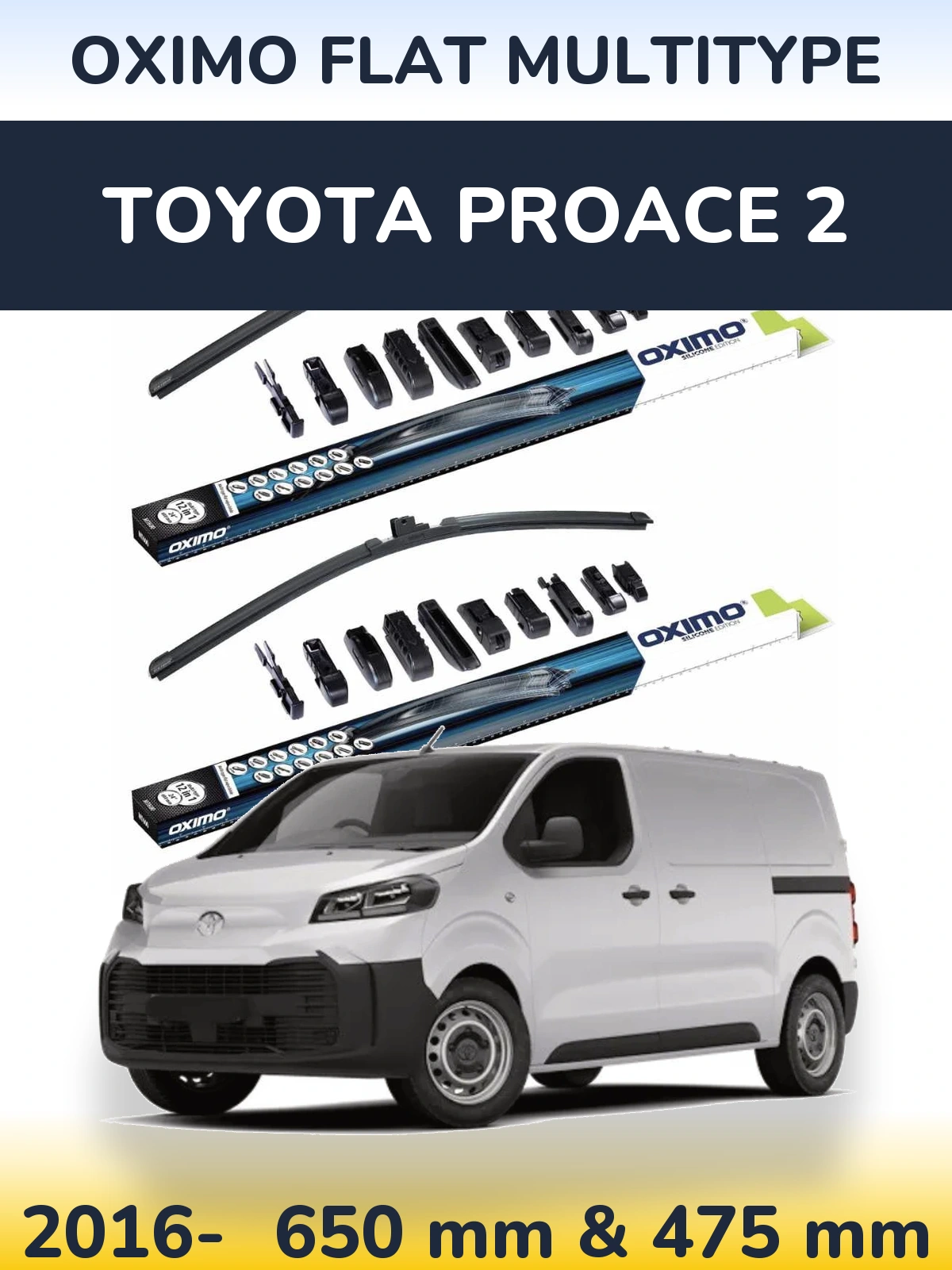 Ștergătoare Oximo Flat MultiTipe pentru Toyota ProAce 2