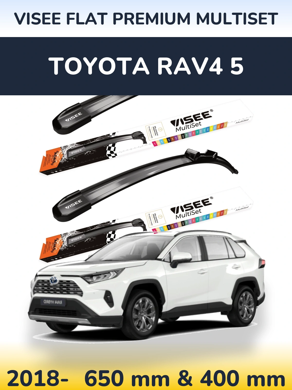 Ștergătoare VISEE FLAT PREMIUM MultiSet pentru Toyota RAV4 5