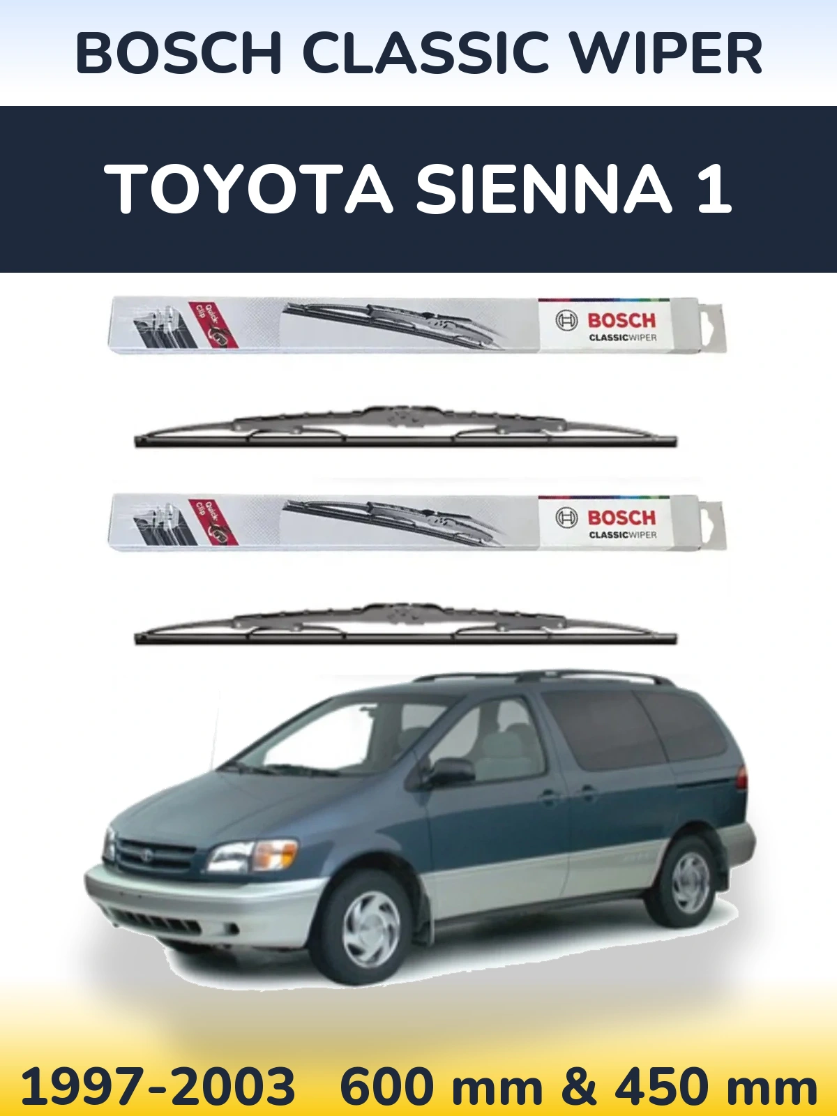 Ștergătoare BOSCH Classic Wiper pentru Toyota Sienna 1