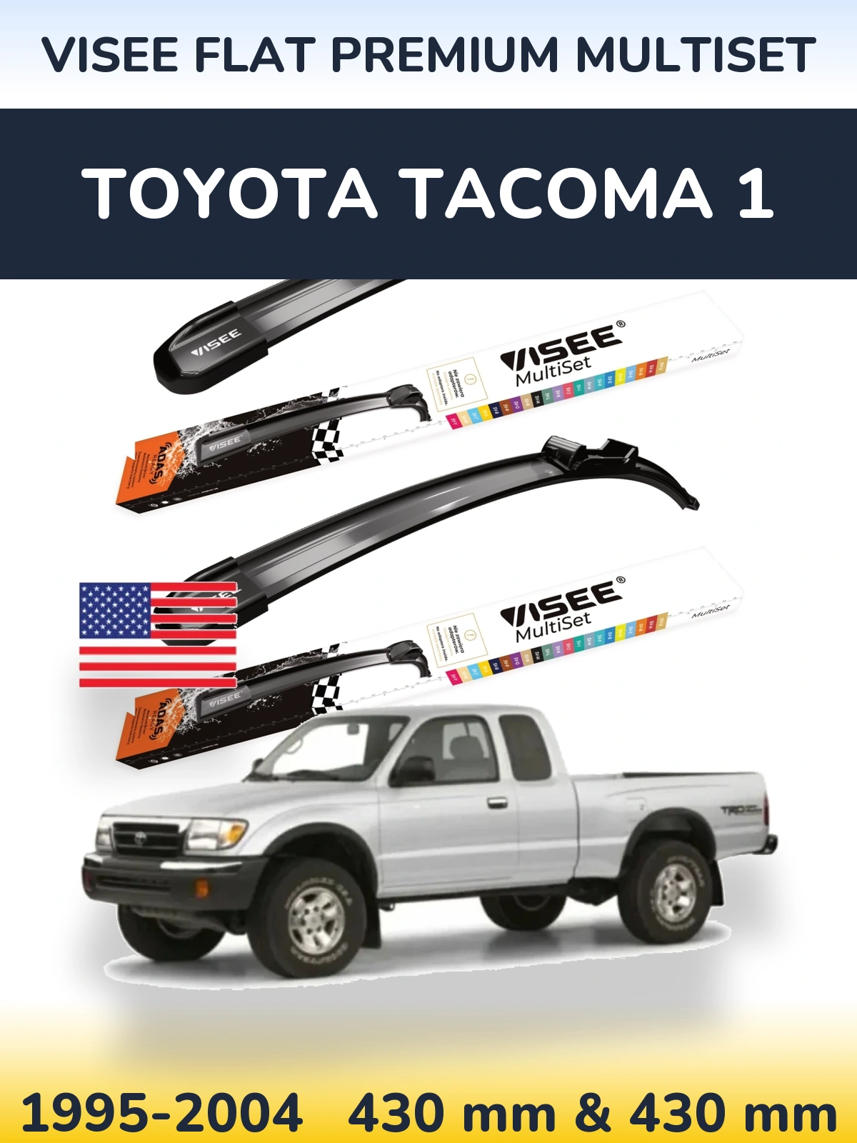 Ștergătoare VISEE FLAT PREMIUM MultiSet pentru Toyota Tacoma 1