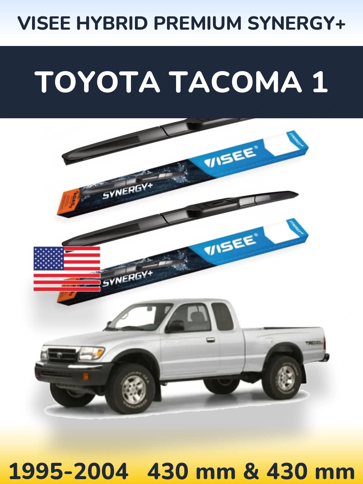 Ștergătoare VISEE HYBRID PREMIUM SYNERGY+ pentru Toyota Tacoma 1