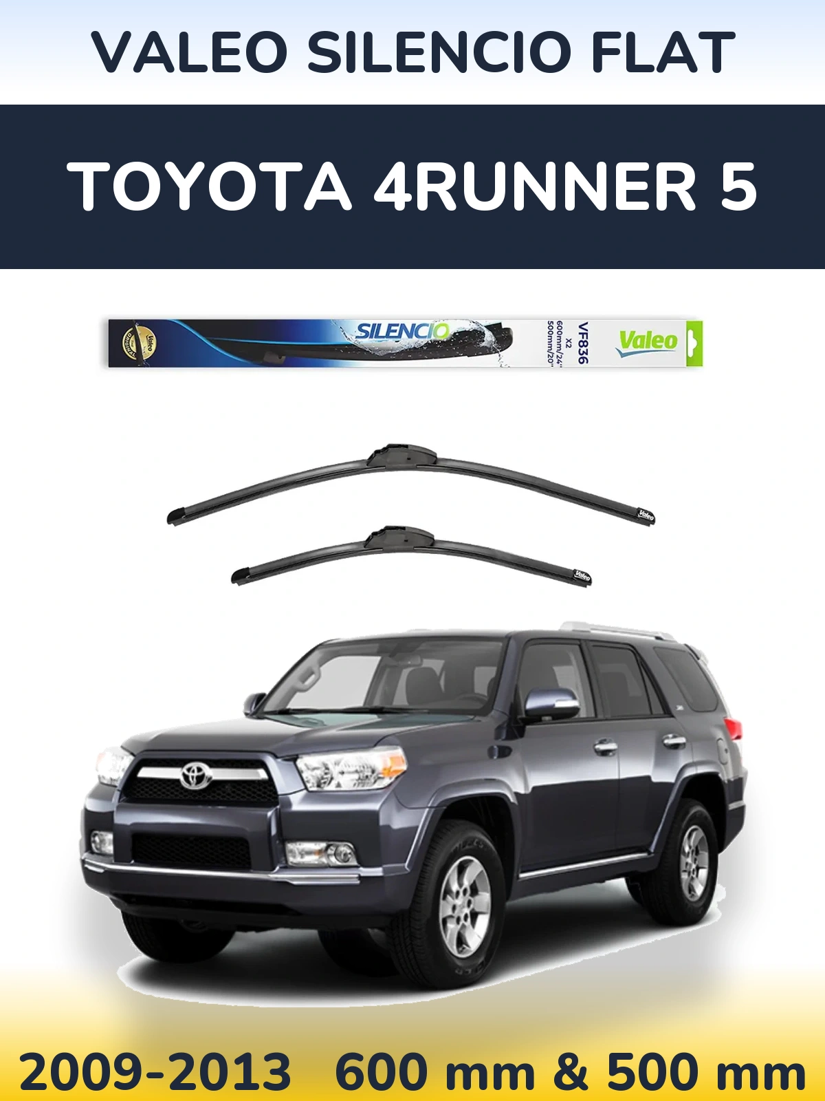 Ștergătoare Valeo Silencio Flat pentru Toyota 4Runner 5