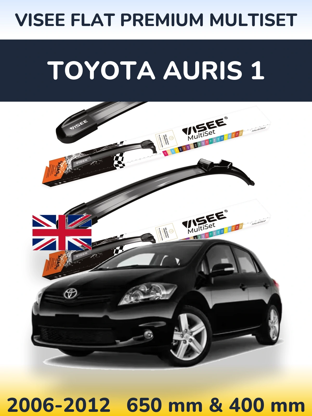 Ștergătoare VISEE FLAT PREMIUM MultiSet pentru Toyota Auris 1