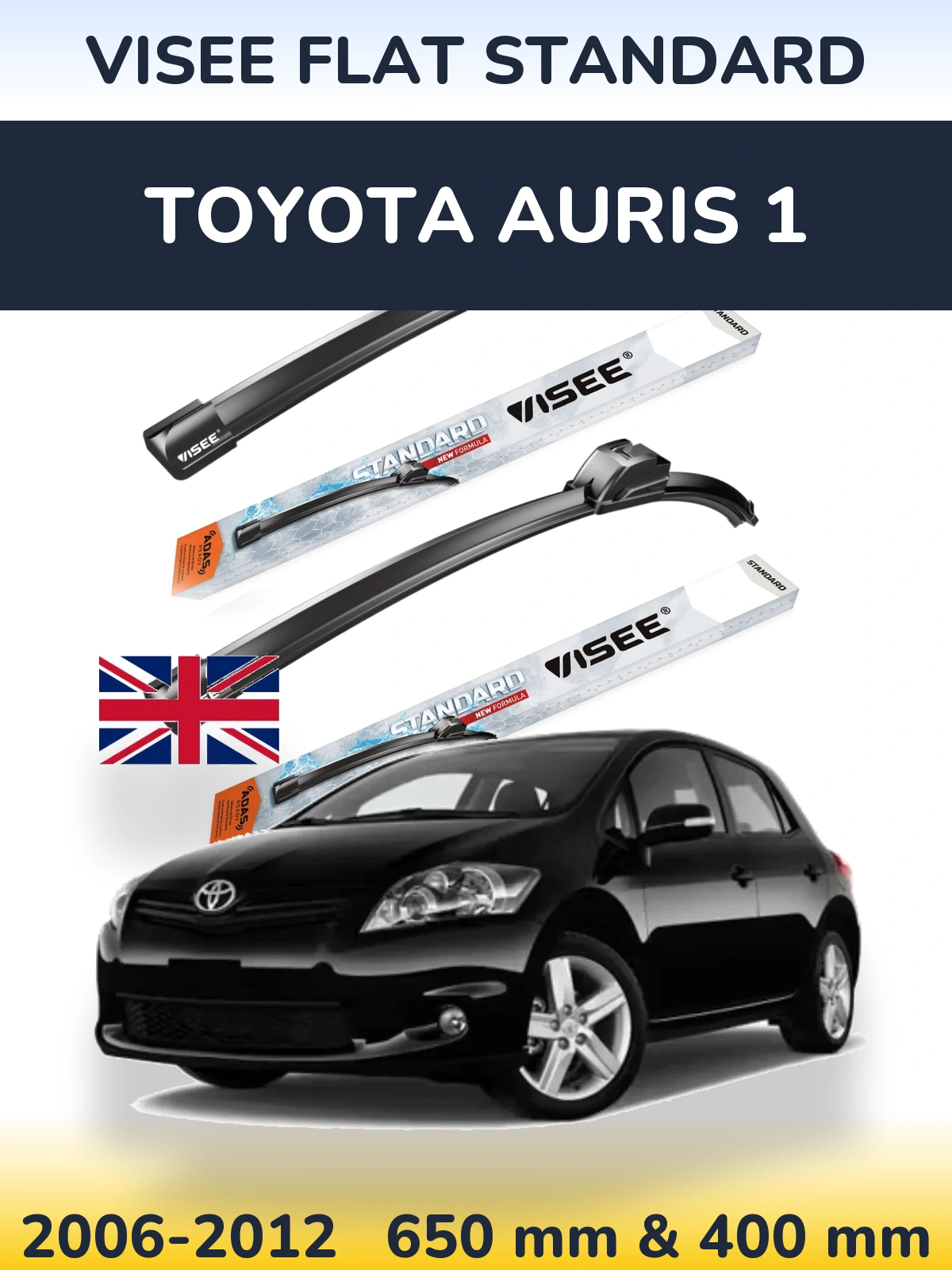 Ștergătoare VISEE FLAT STANDARD pentru Toyota Auris 1