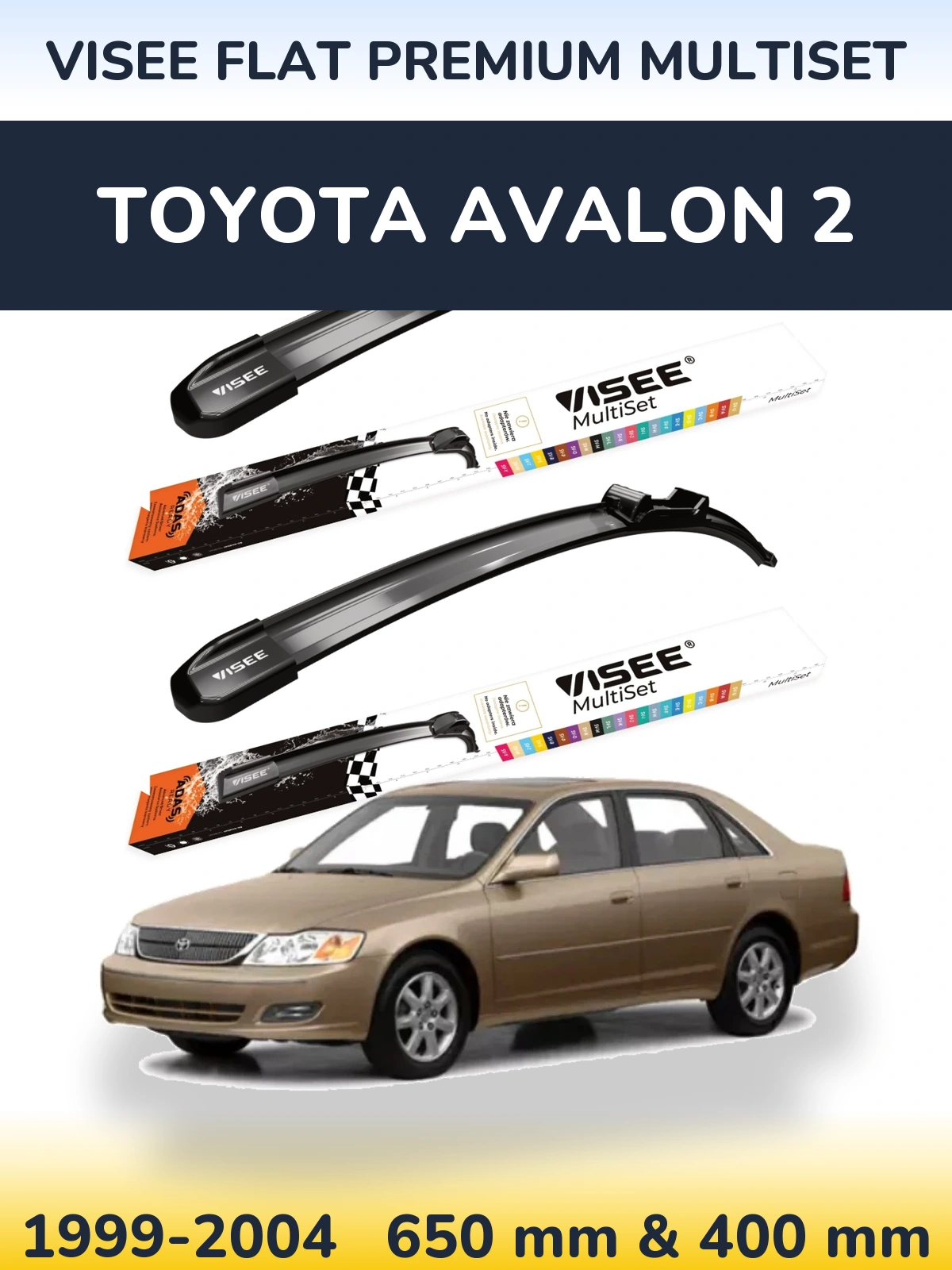 Ștergătoare VISEE FLAT PREMIUM MultiSet pentru Toyota Avalon 2