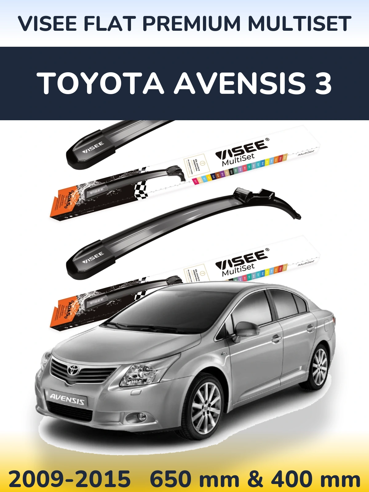Ștergătoare VISEE FLAT PREMIUM MultiSet pentru Toyota Avensis 3