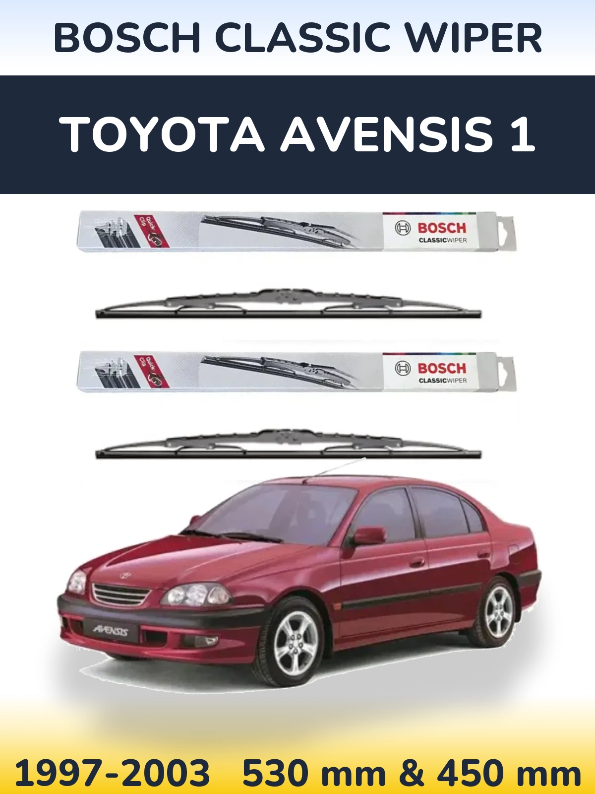 Ștergătoare BOSCH Classic Wiper pentru Toyota Avensis 1