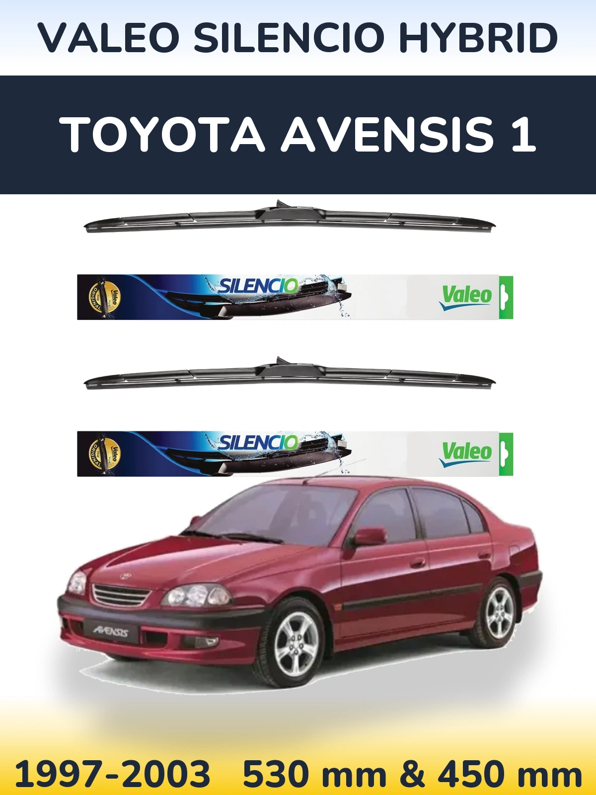 Ștergătoare Valeo Silencio Hybrid pentru Toyota Avensis 1
