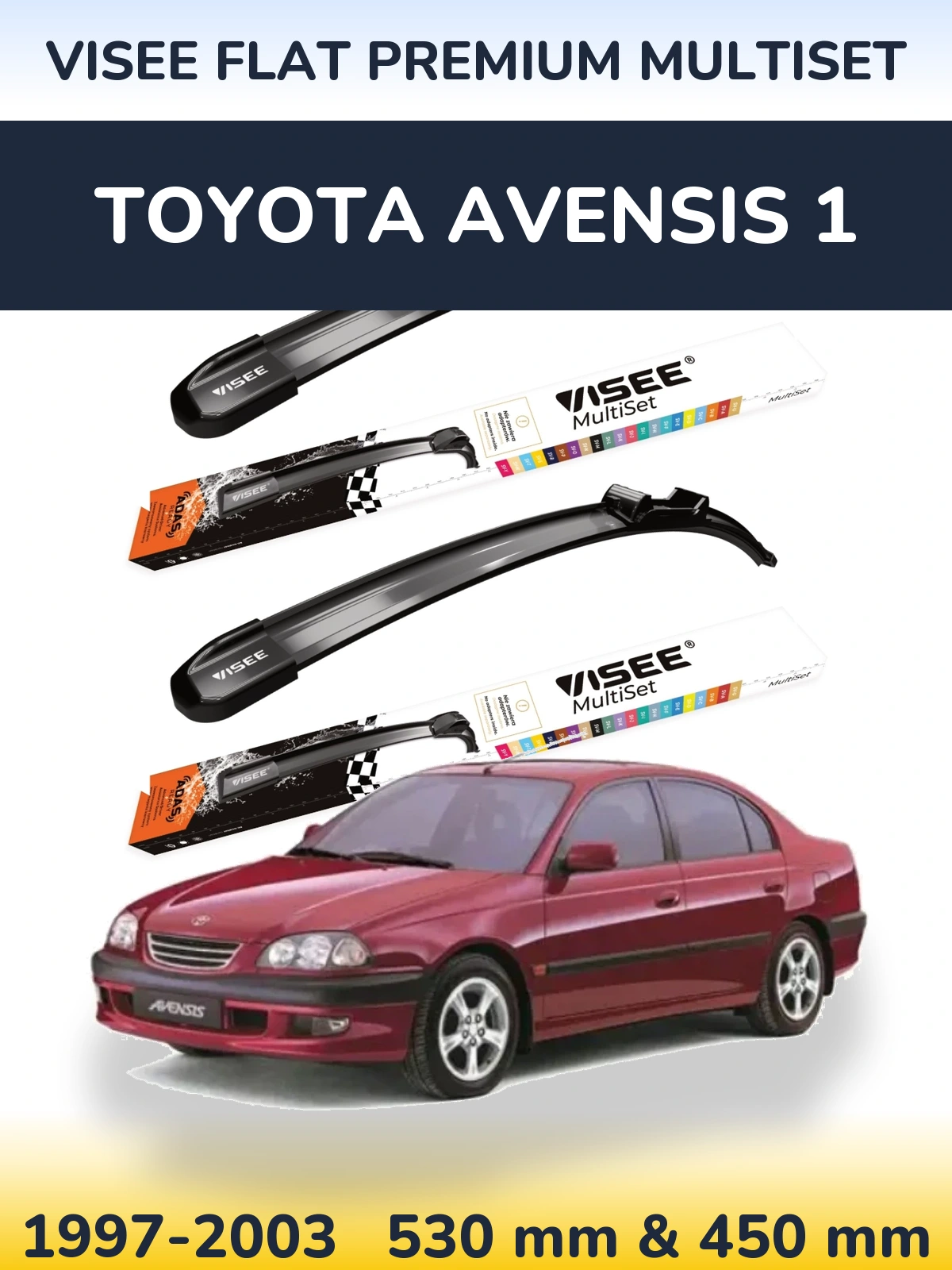 Ștergătoare VISEE FLAT PREMIUM MultiSet pentru Toyota Avensis 1