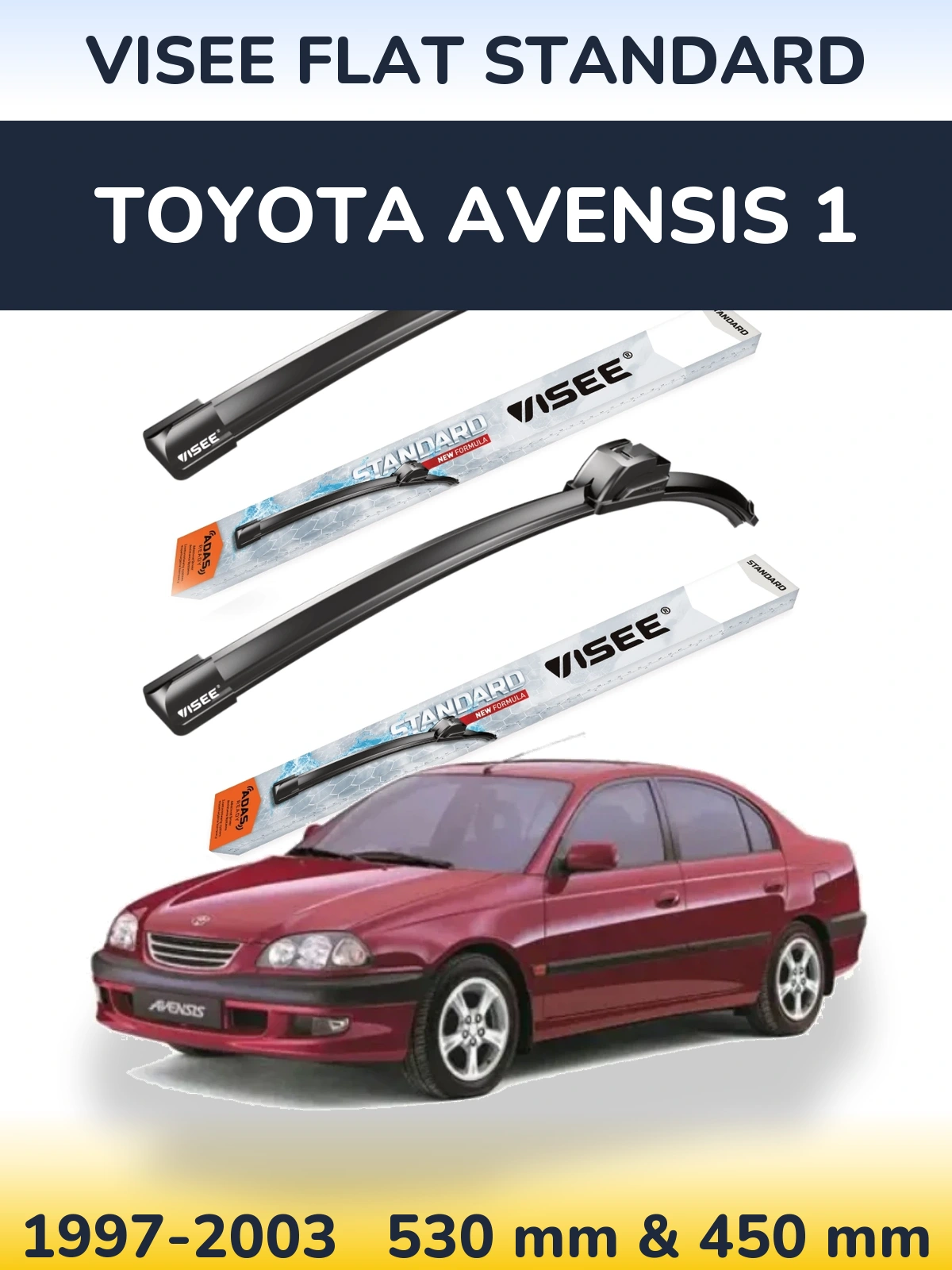 Ștergătoare VISEE FLAT STANDARD pentru Toyota Avensis 1