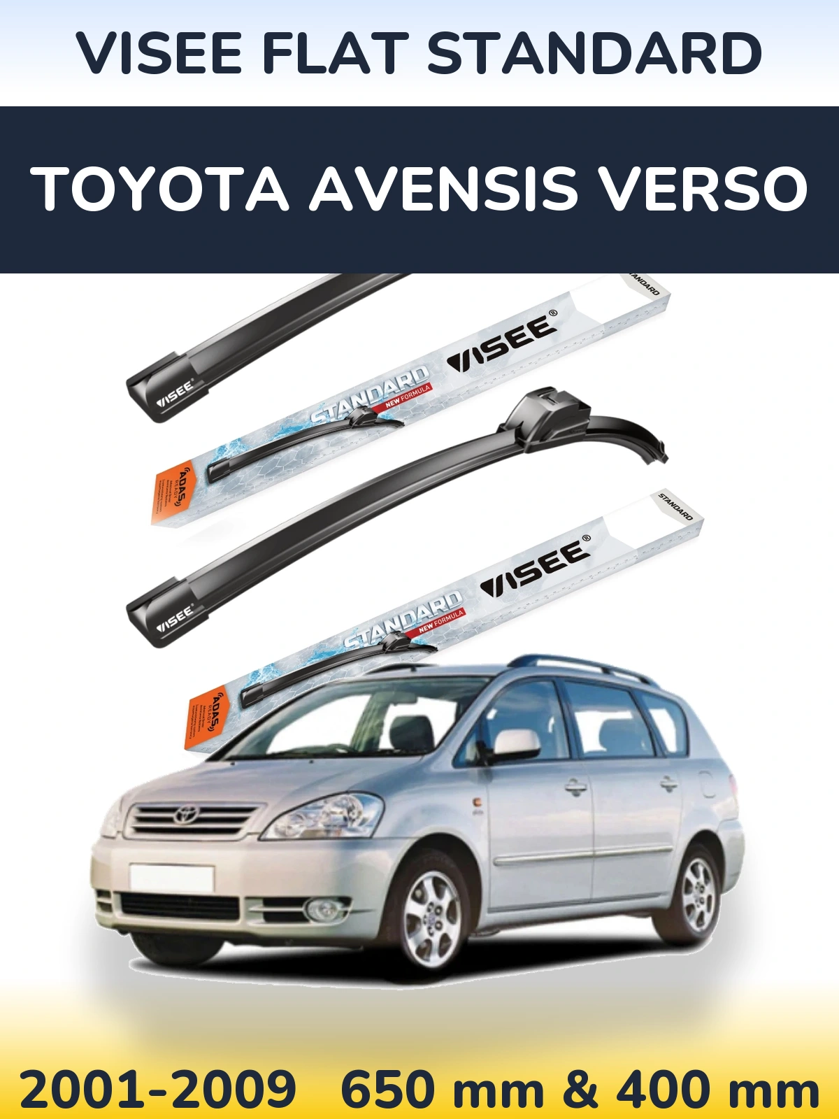 Ștergătoare VISEE FLAT STANDARD pentru Toyota Avensis Verso